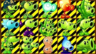 Every Team 3 Peashooter & Team Same Plant Max Level Vs 5 All Star Zombie - PvZ 2 Challenge