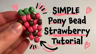 Simple Pony Bead Strawberry Tutorial