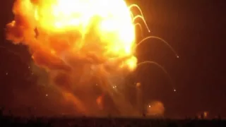NASA Antares Rocket Explosion! with Close Up & Slow Motion