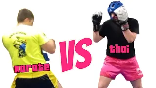 karateka vs  muay thai sparring   kick boxing #kickboxing #muaythai