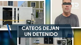 Catean cinco domicilios en Zuazua, Nuevo León; hay un detenido y droga asegurada