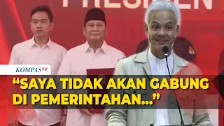 Ganjar Tegaskan Dirinya Tak Akan Gabung Pemerintahan Prabowo-Gibran