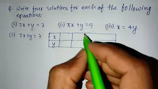 write four solution for each of the following equations | How to find solutions of equations