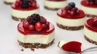 No-Bake / Measure Cups / Mini Vanilla Cheesecake Recipe