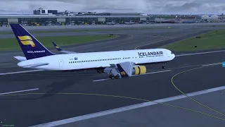 B767-300 (TF-ISO) landing in EBBR runway 25R in X-plane 11