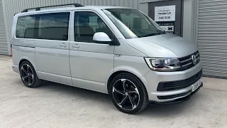 VW TRANSPORTER SHUTTLE T6 2.0 TDi SE Custom Minibus SWB 8 Seater Manual EU6 ULEZ Silver Sportline