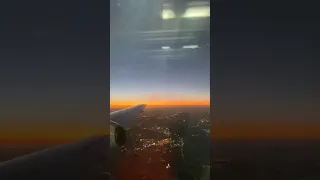 Sunset from airplane.