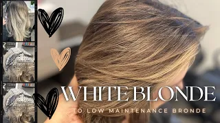 HOW TO TAKE A WHITE BLONDE TO A LOW MAINTENANCE BRONDE FOR WINTER