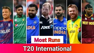 T20 International Most Runs || TOP 15 Batsman || 2005 - 2022 ||