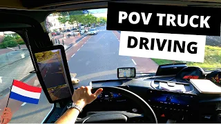 POV Truck Driving - New Mercedes Actros  - Stationsweg Oostvoorne  🇳🇱 Cockpit View