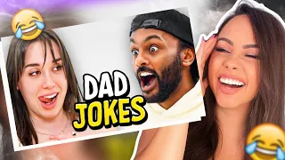 Dad Jokes | Abby vs Sath - Don't laugh Challenge 😂 #9 | Bunnymon REACTS