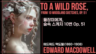 들장미에게, 숲속 스케치 10번 Op. 51| To a wild rose, from 10 Woodland Sketches, Op. 51 #classicalmusic