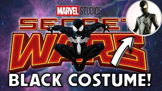 Tom  Holland BLACK SYMBIOTE COSTUME for SECRET WARS!! MCU Spider man News