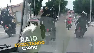 RAIO ESCOLTANDO CARRO para HOSPITAL (Veja o vídeo)