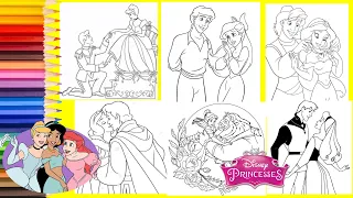 Disney Princess Coloring Pages COMPILATION Ariel Belle Aurora Cinderella Jasmine - Coloring Book