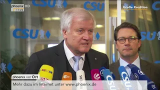 Statement von Horst Seehofer vor der Sitzung des CSU-Vorstands am 08.02.18