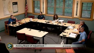 Zoning Board of Adjustment 8-15-22