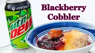 Easy Blackberrry Mountain Dew Cobbler in the Dutch Oven