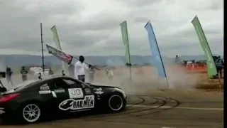 Kenyan drifter with some crazy moves at Rally cross event Machakos people's park
