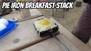 Pie Iron Breakfast Stack