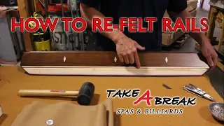 Felting Rails - No Music! How to install Cloth on Pool Table Rails