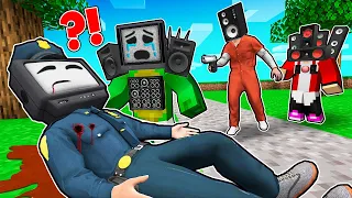 R.I.P TV MAN POLICEMAN? SPEAKER PRISONER escape from, JJ and MIKEY INVESTIGATION in Minecraft Maizen