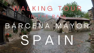 Medieval village walk in the rain | Bárcena Mayor 🇪🇸 SPAIN (Slow 4K)