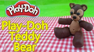 Play-Doh Teddy Bear, How to Make a Little Brown Bear on a Picnic
