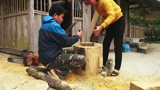 How to make a simple wine distiller, young couple living with nature | Primitive/Living off the grid