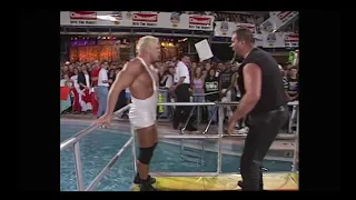 Big Poppa Pump Scott Steiner gets dunked into swimming pool