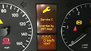 How To Reset 2004-2012 Mercedes A Class Service Overdue Inspection Light