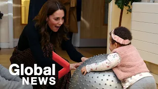 Kate Middleton meets babies at sensory class during royal tour on childhood survey