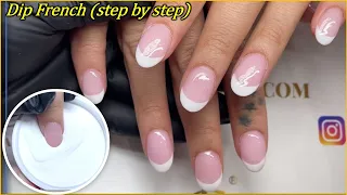 Dip French pink & white - step by step | Christine Lam