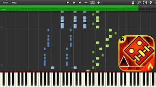 [HQ] Geometry Dash Meltdown - The Seven Seas (lvl 1) - Piano tutorial (Synthesia)