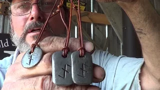 Blacksmithing - Cable Damascus Viking Rune Pendants