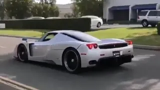 GORGEOUS SILVER FERRARI ENZO V12 SOUND REVS ACCELERATION