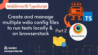 Manage multiple webdriverIO config files for local and browserstack test run