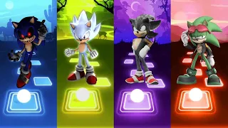 Sonic Exe 🆚 Green Sonic 🆚 Dark Sonic 🆚 Hyper Sonic | Sonic Music Gameplay Tiles Hop