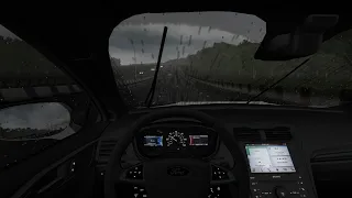 City Car Driving- Ford Fusion 2017 | Rain Drive