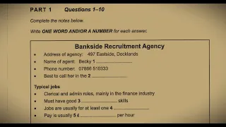 Bankside Recruitment Agency ielts listening | HD Audio 720p Bankside