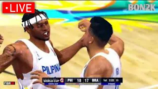 LIVE NOW: Gilas Pilipinas vs Brazil | FIBA WORLD CUP |  Dec. 5, 2022 | FIBA2K Simulation Game Only