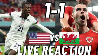 USA 1-1 Wales Live Reaction World Cup Group B Matchday 1