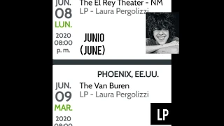 LP - Laura Pergolizzi ❤ Tour 2020 Junio Julio (June July)