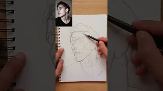 portrait sketch practice using Loomis method. #art #draw #drawing #gallery #learn #artist #gallery