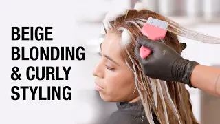 How To Balayage for Curly Hair Styling | Freehand Painting Tutorial | Kenra Color