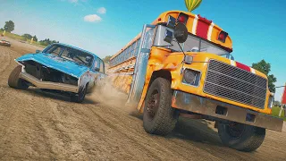 We Used BUSES To Destroy People In A NO RULES SERVER! - Wreckfest Multiplayer