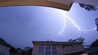 🌩️⚡ Lightning Storm ⚡🌩️ GoPro View 📹 Houston, TX 🌎 4/6 & 7/2023 📅