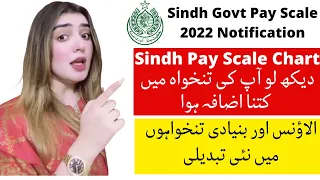 Sindh pay scale chart and Sindh govt salary increase 2022 notification issued
