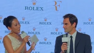 Roger Federer Interview At Rolex Event in Shanghai