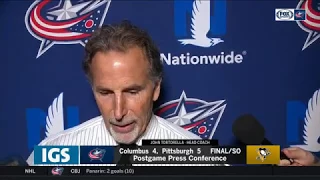 John Tortorella after shootout loss: It's not youth, it's not them | BLUE JACKETS-PENGUINS POSTGAME